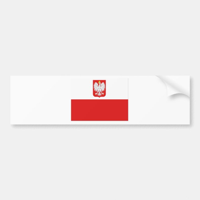 Autocollant De Voiture drapeau de la pologne (Devant)