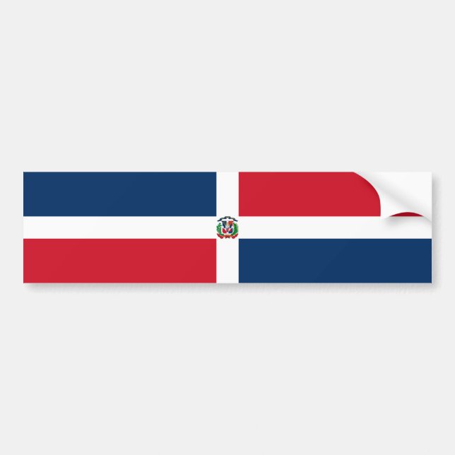 Autocollant De Voiture Drapeau de la République Dominicaine (Devant)