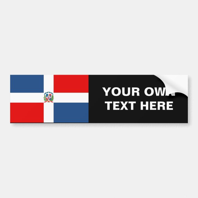 Autocollant De Voiture Drapeau de la République Dominicaine (Devant)