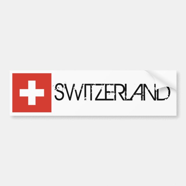 Autocollant De Voiture Drapeau de la Suisse (Devant)
