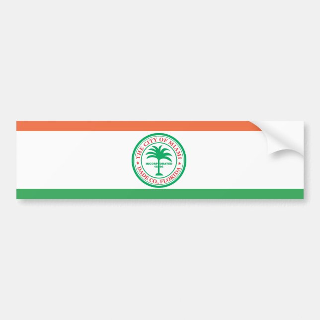 Autocollant De Voiture Drapeau de la ville de Miami (Devant)