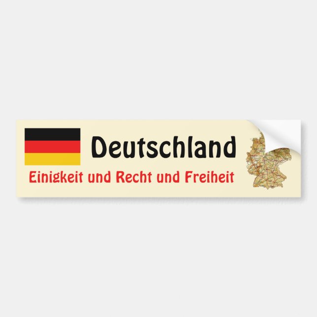 Autocollant De Voiture Drapeau de l'Allemagne + Adhésif pour pare-chocs (Devant)