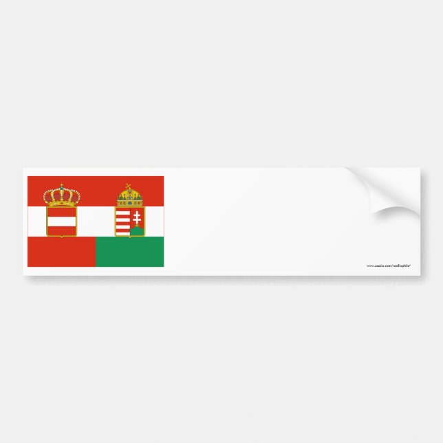 Autocollant De Voiture Drapeau de l'Autriche-Hongrie (1869-1918) (Devant)
