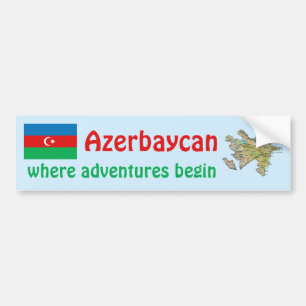 Autocollant De Voiture Drapeau de l'Azerbaïdjan et adhésif pour