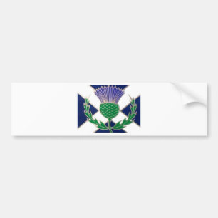 Autocollant De Voiture Drapeau de l'Ecosse et de chardon