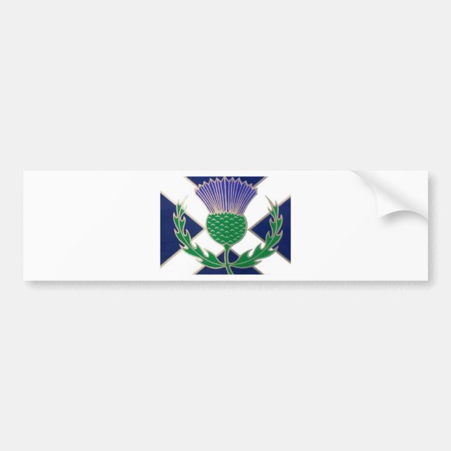 Autocollant De Voiture Drapeau de l'Ecosse et de chardon (Devant)
