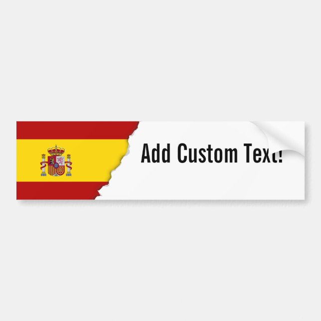 Autocollant De Voiture Drapeau de l'Espagne (Devant)