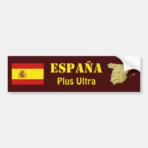 Autocollant De Voiture Drapeau de l'Espagne + Adhésif pour pare-chocs de