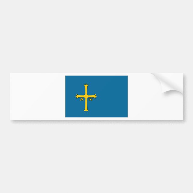 Autocollant De Voiture Drapeau de l'Espagne Asturies (Devant)