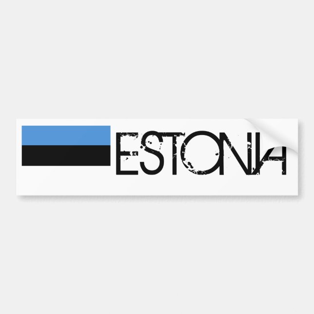 Autocollant De Voiture Drapeau de l'Estonie (Devant)