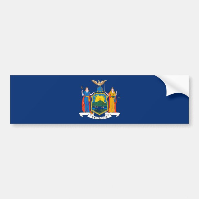 Autocollant De Voiture Drapeau de l'État de New York (Devant)