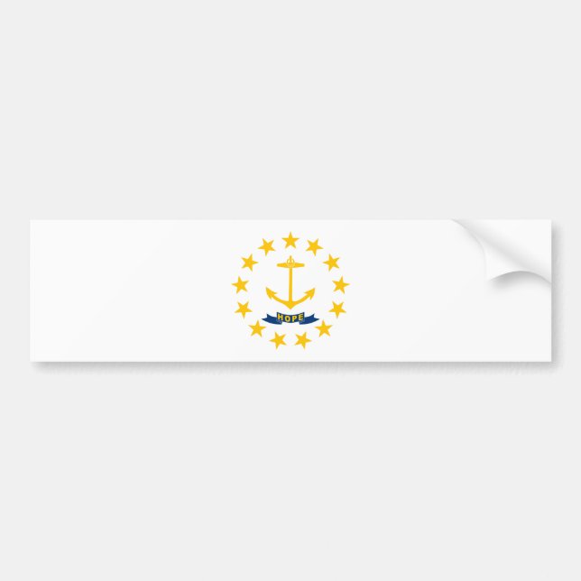 Autocollant De Voiture Drapeau de l'État de Rhode Island (Devant)