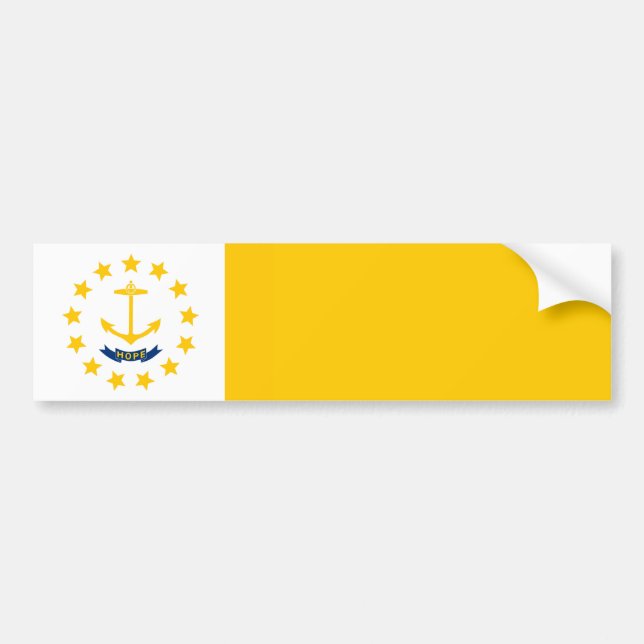 Autocollant De Voiture Drapeau de l'État de Rhode Island (Devant)