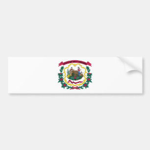 Autocollant De Voiture Drapeau de l'État de Virginie-Occidentale
