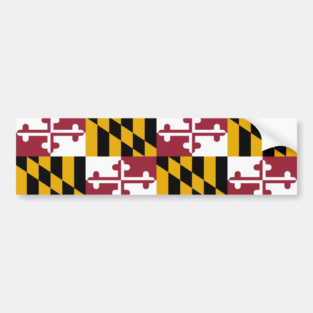 Autocollant De Voiture Drapeau de l'État du Maryland (Devant)