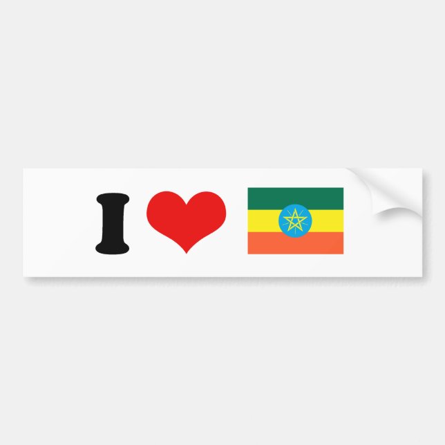 Autocollant De Voiture Drapeau de l'Ethiopie (Devant)