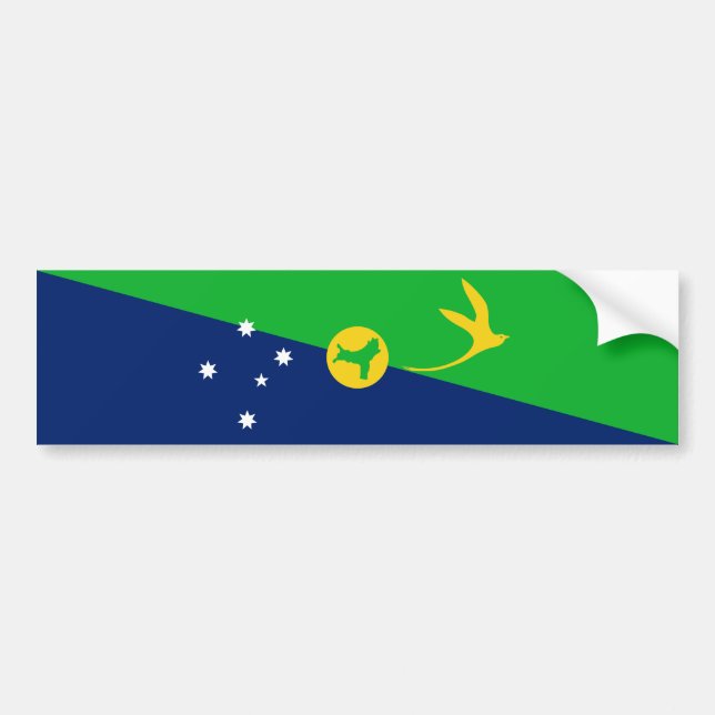 Autocollant De Voiture Drapeau de l'île Christmas (Devant)