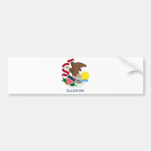 Autocollant De Voiture Drapeau de l'Illinois