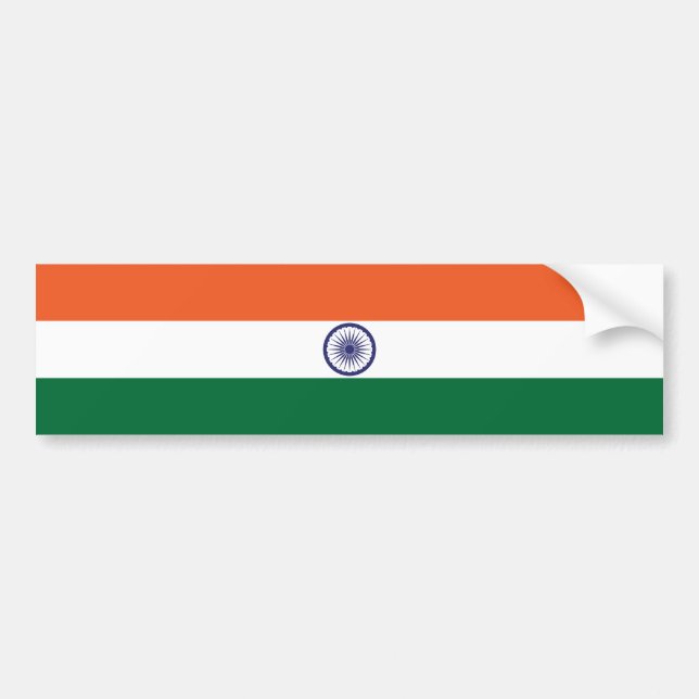 Autocollant De Voiture Drapeau de l'Inde (Devant)