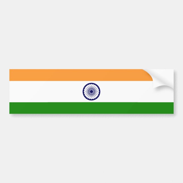Autocollant De Voiture Drapeau de l'Inde (Devant)