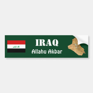 Autocollant De Voiture Drapeau de l'Irak + Adhésif pour pare-chocs de