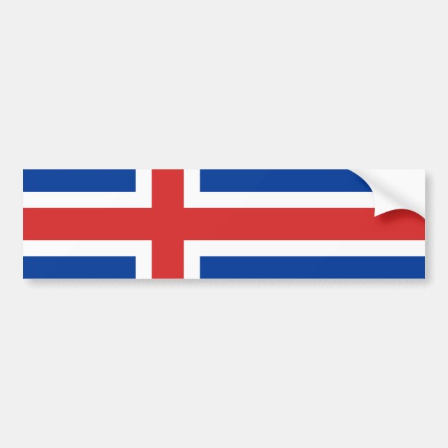 Autocollant De Voiture Drapeau de l'Islande (Devant)
