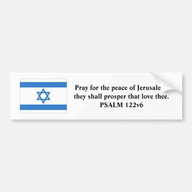 Autocollant De Voiture Drapeau de l'Israël (Devant)