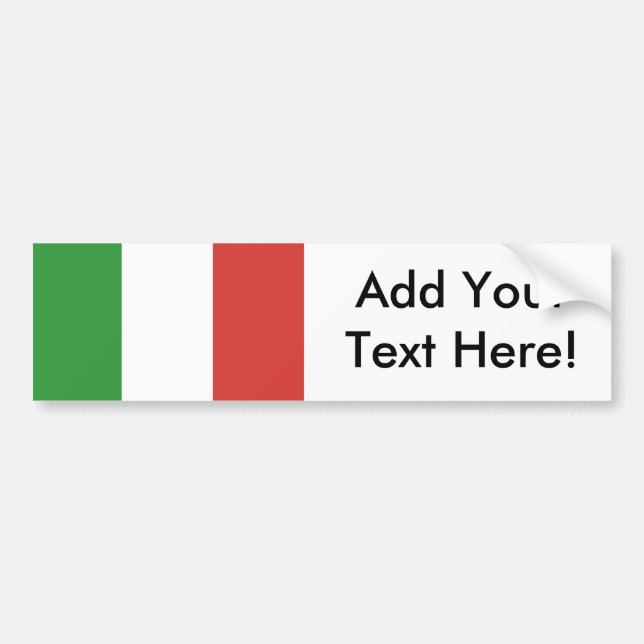 Autocollant De Voiture Drapeau de l'Italie (Devant)