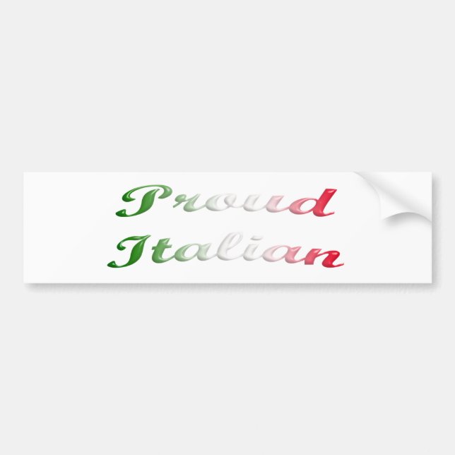 Autocollant De Voiture Drapeau de l'Italie. Italien fier (Devant)