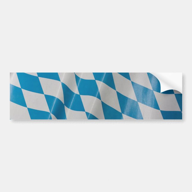 Autocollant De Voiture Drapeau de l'Oktoberfest couleurs Bavière Bayern (Devant)