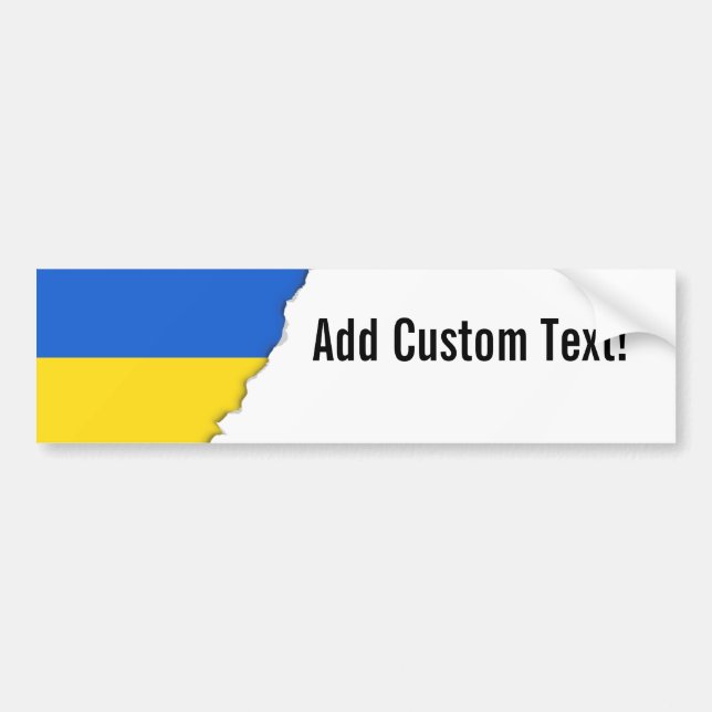 Autocollant De Voiture Drapeau de l'Ukraine (Devant)