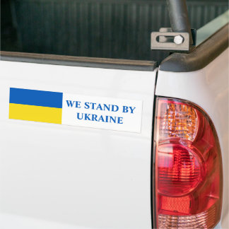 Autocollant De Voiture Drapeau de l'Ukraine Nous tenons par l'Ukraine