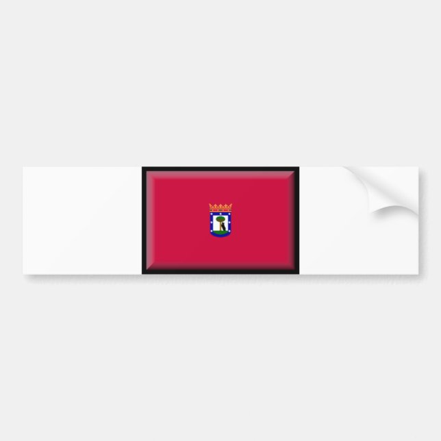 Autocollant De Voiture Drapeau de Madrid (Devant)