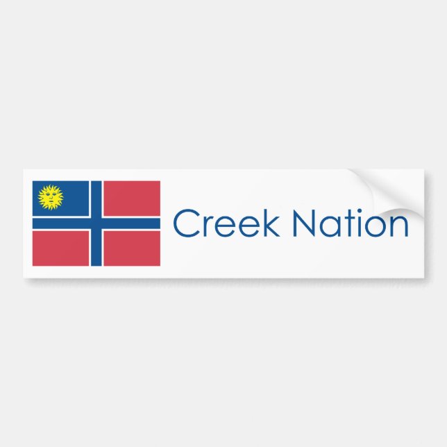 Autocollant De Voiture Drapeau de nation de The Creek (Devant)