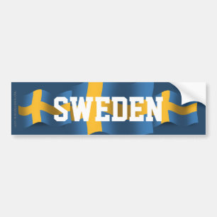 Autocollant De Voiture Drapeau de ondulation de la Suède
