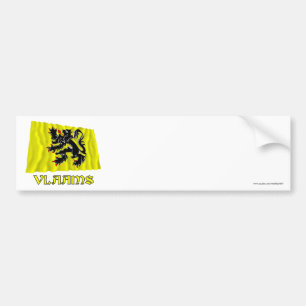 Autocollant De Voiture Drapeau de ondulation de région de la Flandre ave