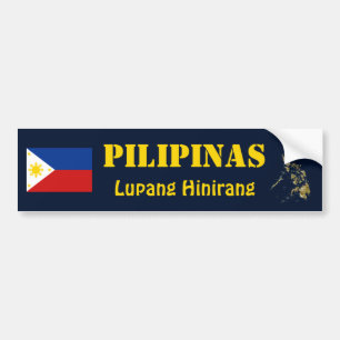 Autocollant De Voiture Drapeau de Philippines + Adhésif pour pare-chocs