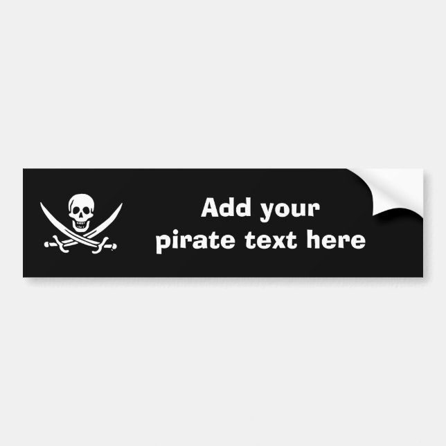 Autocollant De Voiture Drapeau de pirate de jolly roger (Devant)