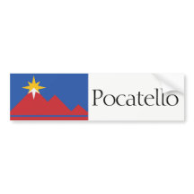 Drapeau de Pocatello, adhésif pour pare-chocs de