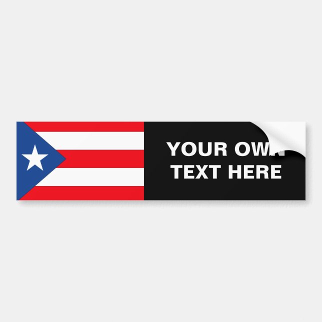 Autocollant De Voiture Drapeau de Porto Rico (Devant)
