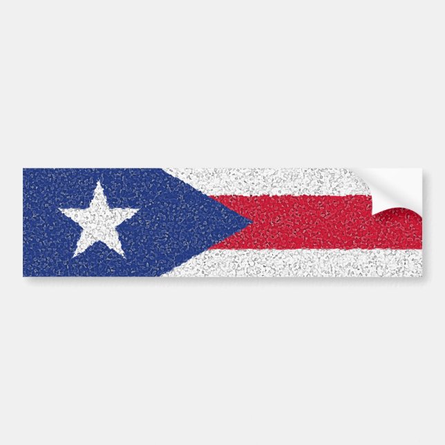 AUTOCOLLANT DE VOITURE DRAPEAU DE PORTO RICO (Devant)