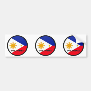 Autocollant De Voiture Drapeau de qualité de rondeau de Philippines