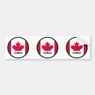 Autocollant De Voiture Drapeau de qualité de rondeau du Canada