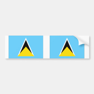 Autocollant De Voiture Drapeau de Sainte-Lucie