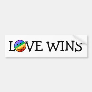 Autocollant De Voiture Drapeau de sourire rond brillant de gay pride