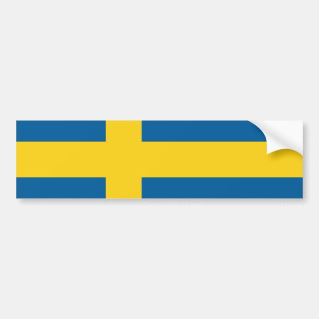 Autocollant De Voiture drapeau de suède (Devant)