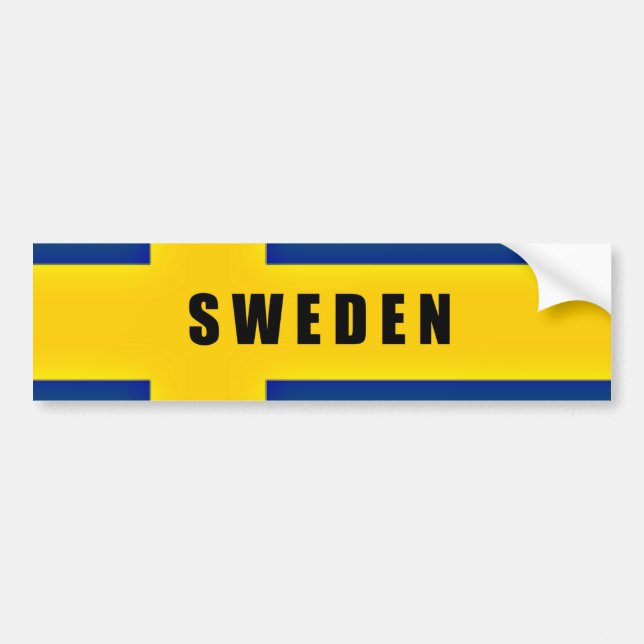 Autocollant De Voiture Drapeau de Suède (Devant)
