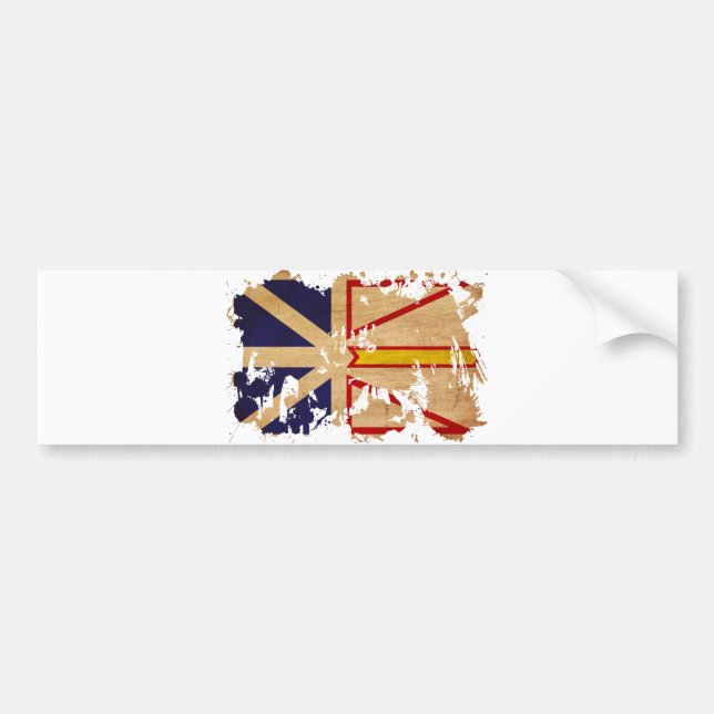 Autocollant De Voiture Drapeau de Terre-Neuve (Devant)