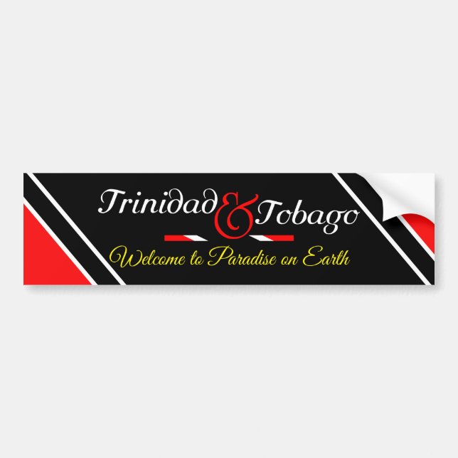 Autocollant De Voiture Drapeau de Trinité-et-Tobago (Devant)