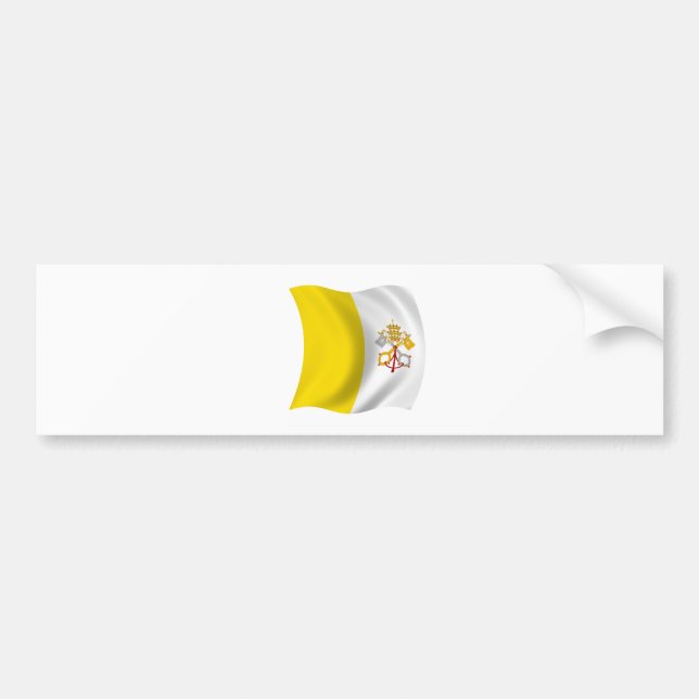 Autocollant De Voiture Drapeau de Ville du Vatican (Devant)